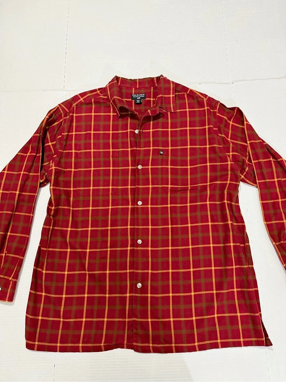 Vintage Polo Jeans Ralph Lauren Plaid Shirt L
